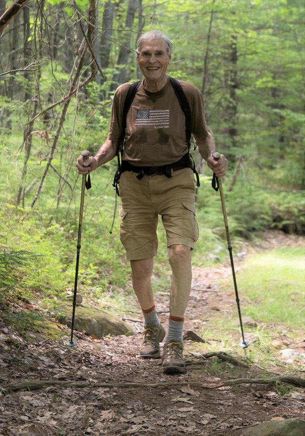 Randy hiking Rose Mountain
